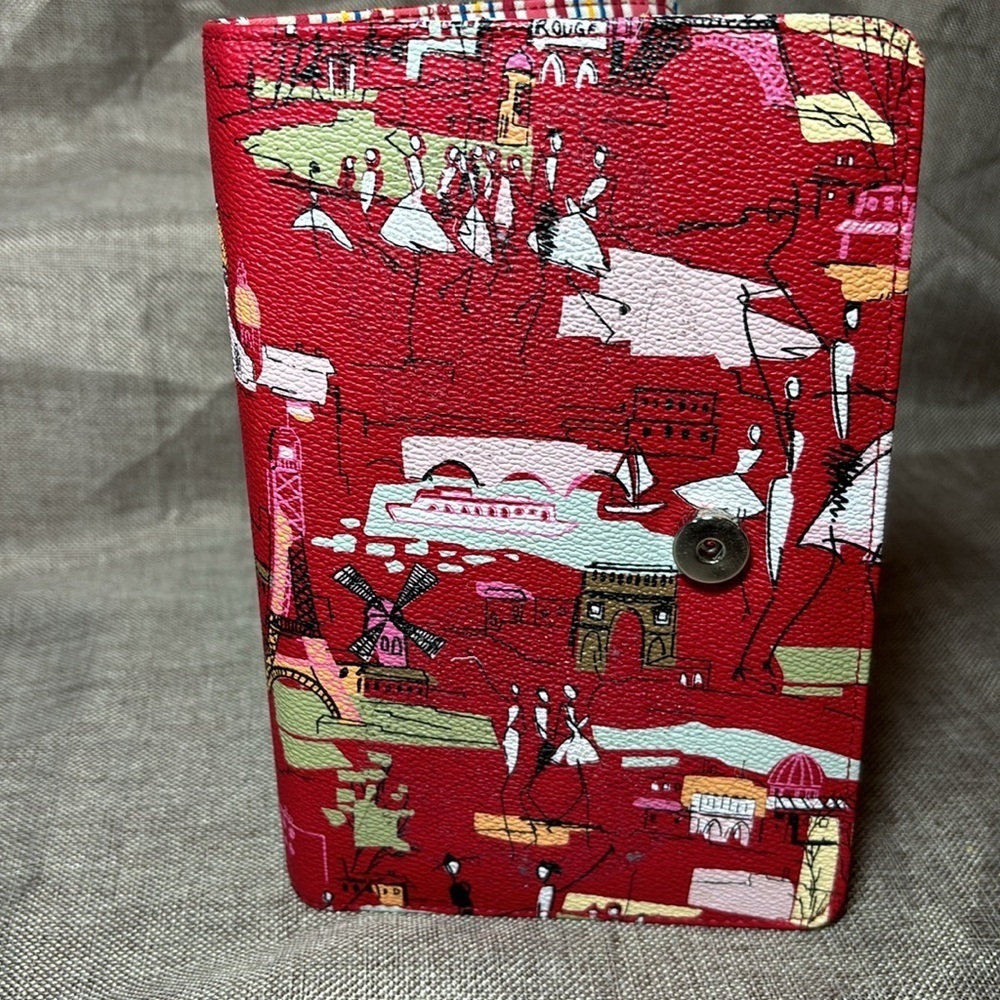 2/$30 Day Planner Red Graphic Print With Ink Pen